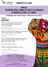 Simposio &quot;Antropologías feministas ante las urgencias en América Latina y El Caribe&quot;