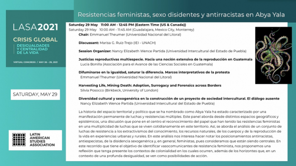 29 de mayo LASA: Resistencias feministas, sexo disidentes y antirracistas en Abya Yala