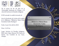 Develación de la placa "Biblioteca María Elena Fernández-Galán Rodríguez"